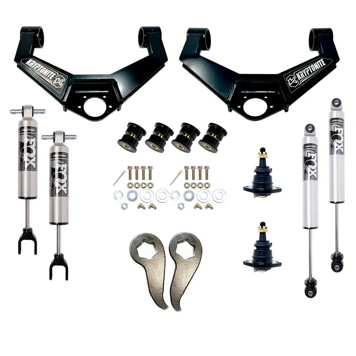 Kryptonite Stage 3 Leveling Kit with Fox 2.5 HTO Shocks for 2020-2026 Chevy/GMC 2500HD/3500