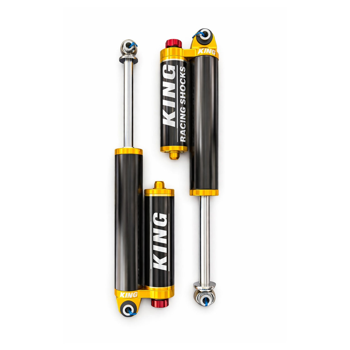 King 2011-2026 GM 2500/3500 Rear Shocks Black/Gold Pair