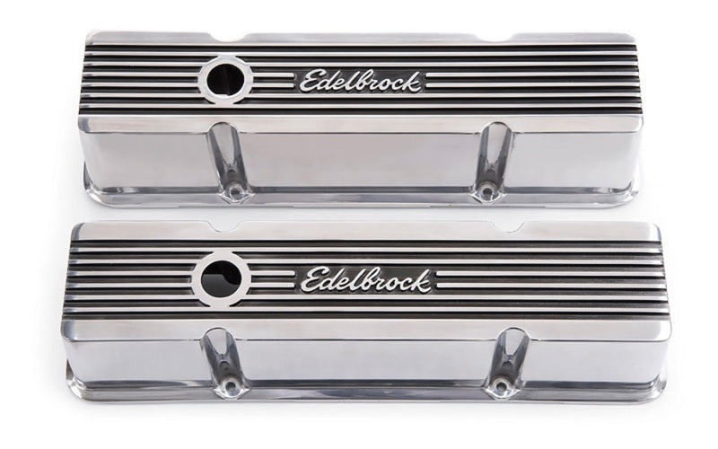 Edelbrock Valve Cover Elite II Series Chevrolet 1959-1986 262-400 CI V8 Tall Polished