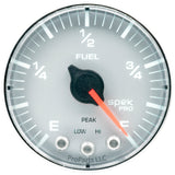 Autometer Spek-Pro Gauge Fuel Level 2 1/16in 0-270 Programmable Slvr/Chrm