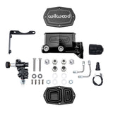 Wilwood MOPAR Compact Tandem M/C Kit w/ P-Valve 1.12in Bore - Black