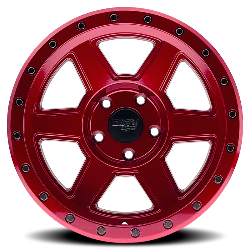 Dirty Life 9315 Compound 17x9 / 6x135 BP / -12mm Offset / 87.1mm Hub Crimson Candy Red Wheel