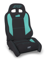 PRP EnduroCrawl Reclining Suspension Seat - Black/Teal Vinyl - Driver