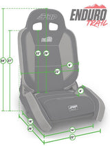 PRP EnduroTrail Reclining Suspension Seat - Black Suede - Passenger