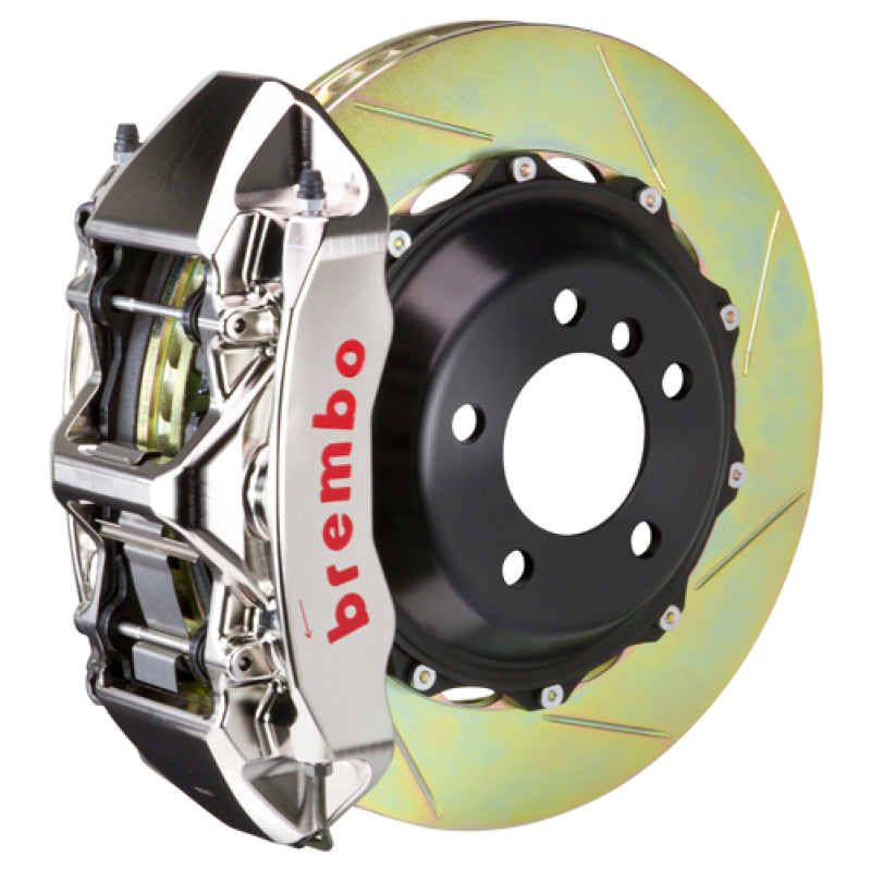Brembo 80-89 930 Front GTR BBK 6 Piston Billet355x32 2pc Rotor Slotted Type-1- Nickel Plated