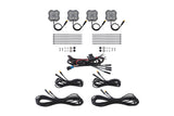 Diode Dyamics Rock Light - Red/White - M8 4-Pack