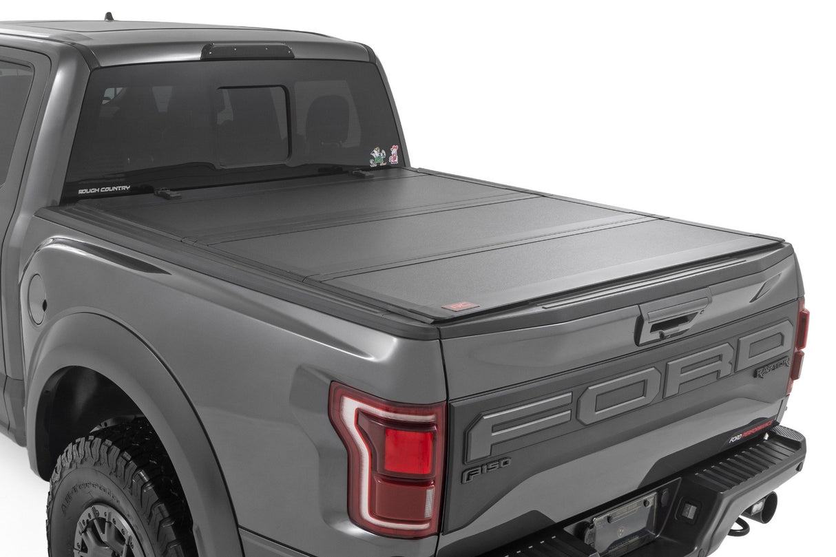 Hard Tri-Fold Flip Up Bed Cover | 6&#039;7&quot; Bed | Ford F-150 2WD/4WD (2015-2025)