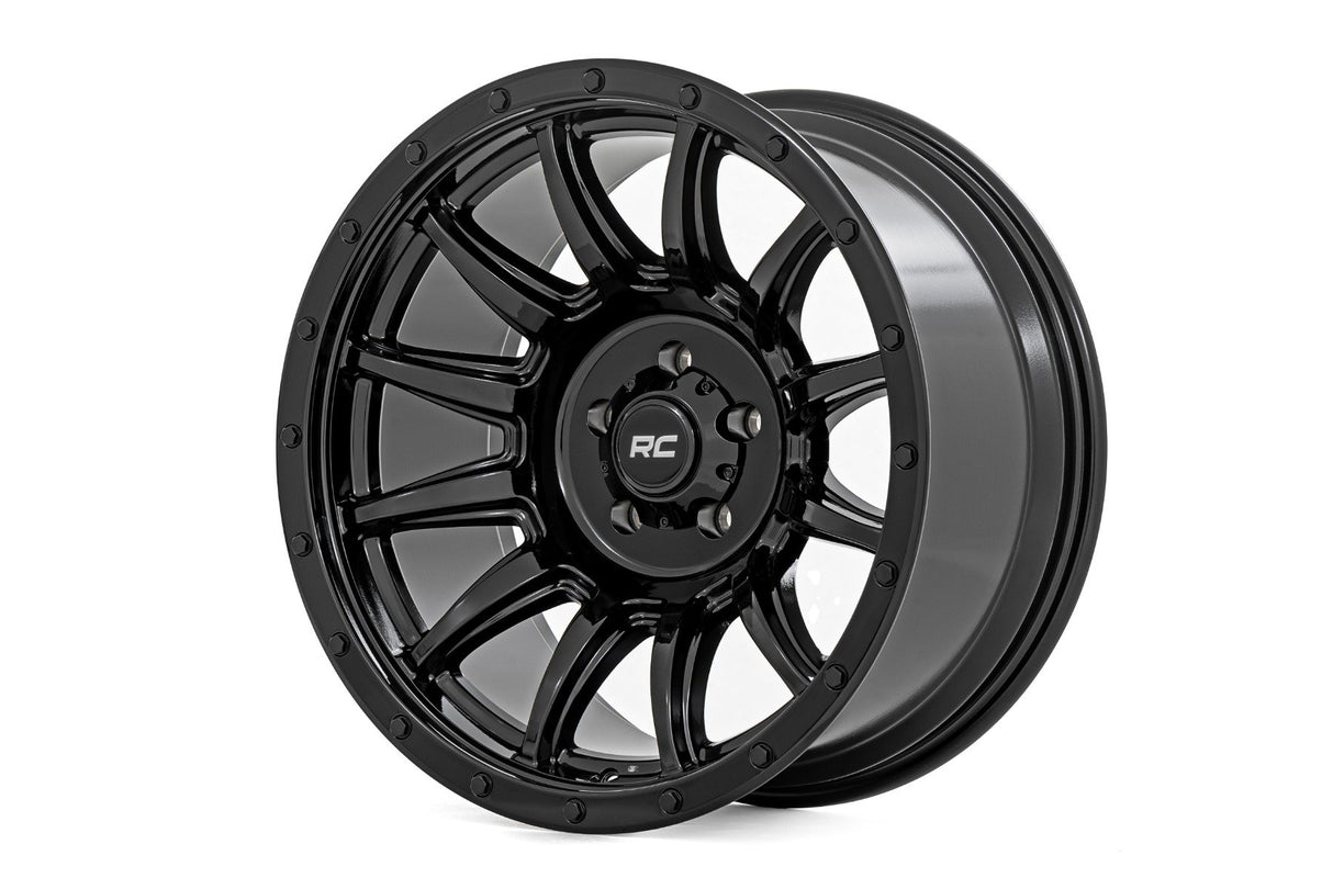 Rough Country 90 Series Wheel | One-Piece | Gloss Black | 18x9 | 6x5.5 | 0mm