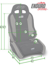 PRP EnduroCrawl Reclining Suspension Seat - Black Suede - Driver