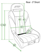 PRP GT/S.E. Rear Suspension Seat- Black/Grey