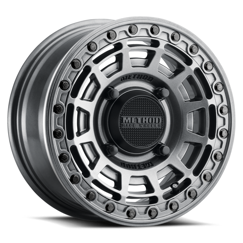 Method MR415 Beadlock 15x10 / 6+4/25mm Offset / 4x136 / 106 CB Graphite Wheel - Gloss Graphite Ring