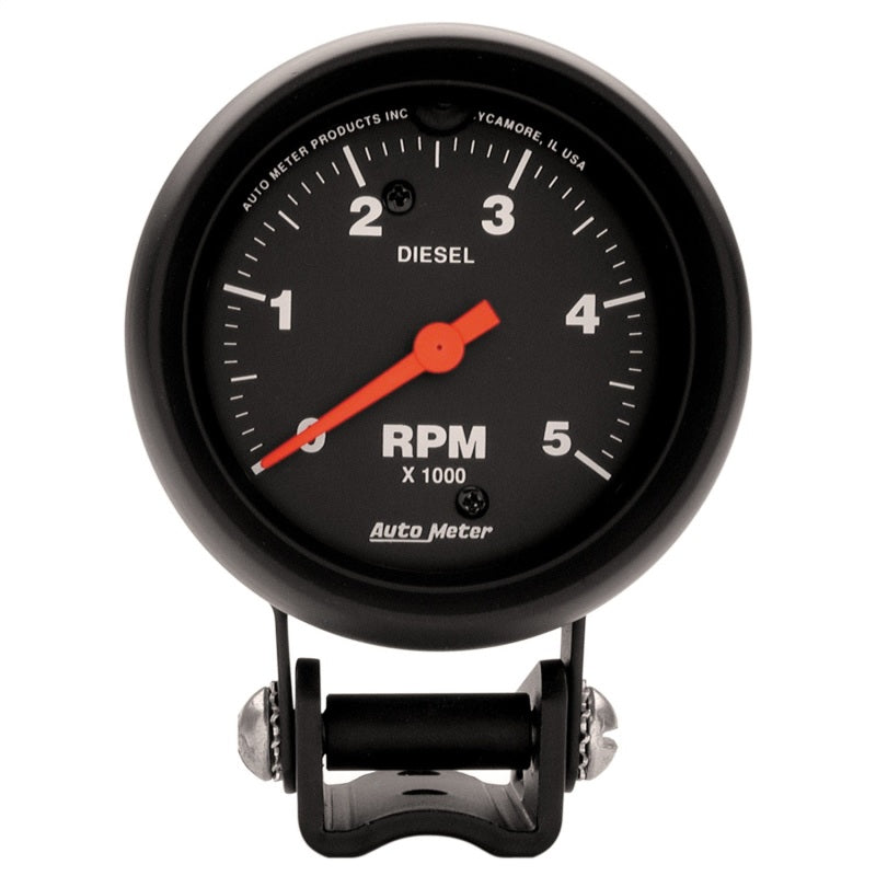 Autometer Z-Series 2-5/8in 5K RPM Diesel Pedestal Tachometer Gauge