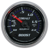 Autometer Cobalt 52mm 2 BAR Mechanical Boost Gauge