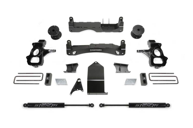 Fabtech 14-18 GM C/K1500 P/U w/oE Forg Stl UCA 4in Basic Sys w/Stealth