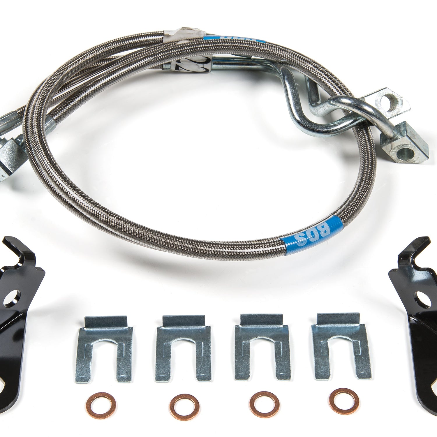 Front Brake Line Set - Stainless Steel - Fits 4-8 Inch Lift for 2011-2015 Ford F-250/F-350 Super Duty 4WD