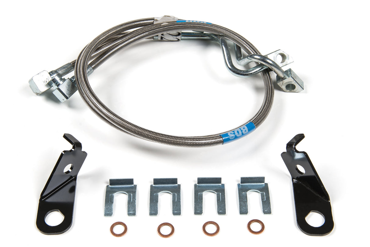 Front Brake Line Set - Stainless Steel - Fits 4-8 Inch Lift for 2011-2015 Ford F-250/F-350 Super Duty 4WD