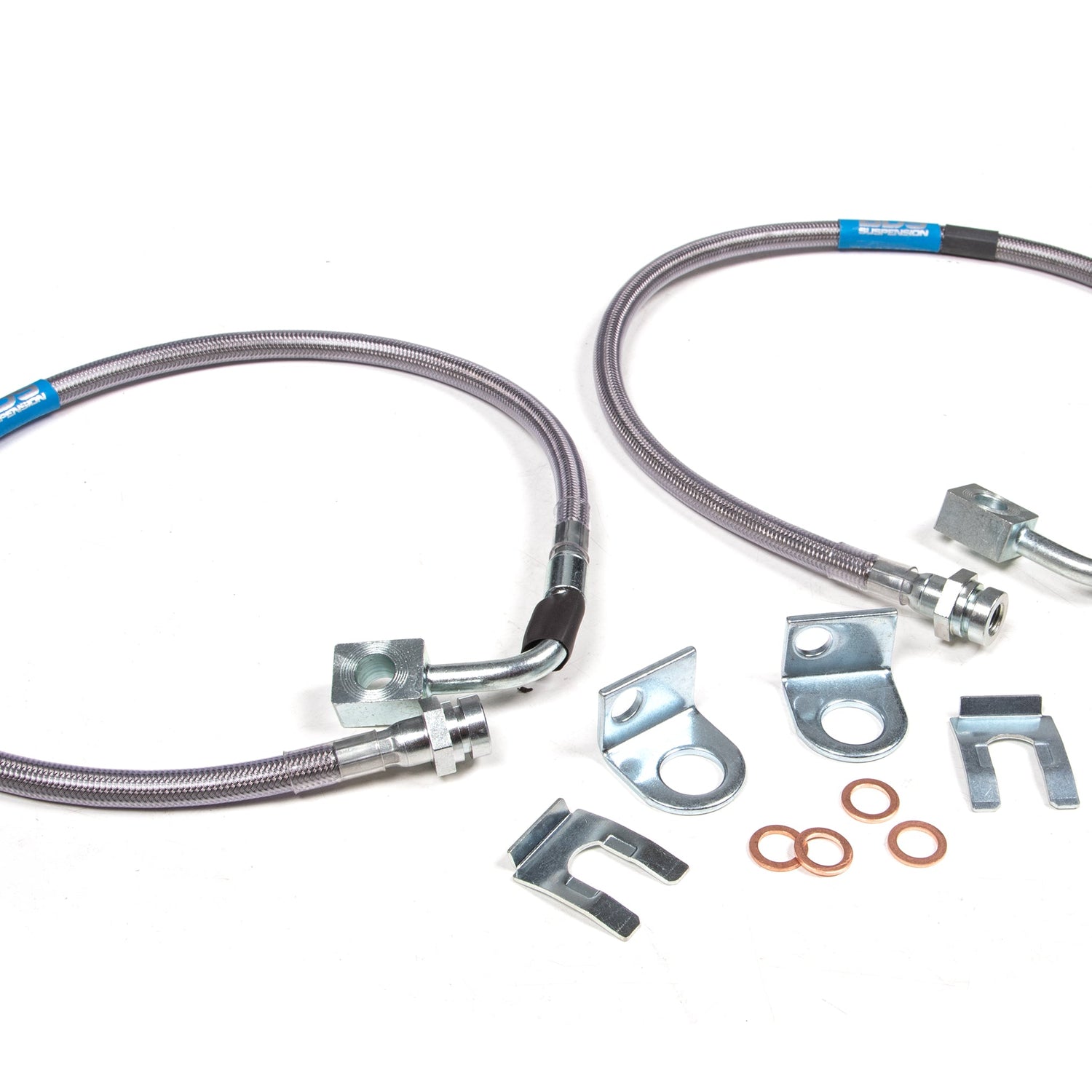 Rear Brake Line Set - Stainless Steel - Fits 4 - 6.5-Inch Lift for 2007-2018 Jeep Wrangler JK