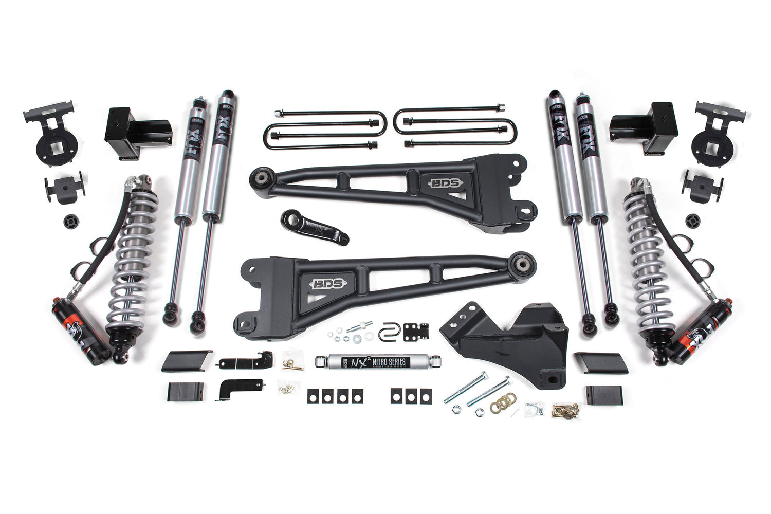 5-Inch Lift Kit w/ Radius Arm - FOX 2.5 Performance Elite Coil-Over Conversion for 2020-2022 Ford F-250/F-350 Super Duty 4WD Diesel - FOX 2.0 Performance Series