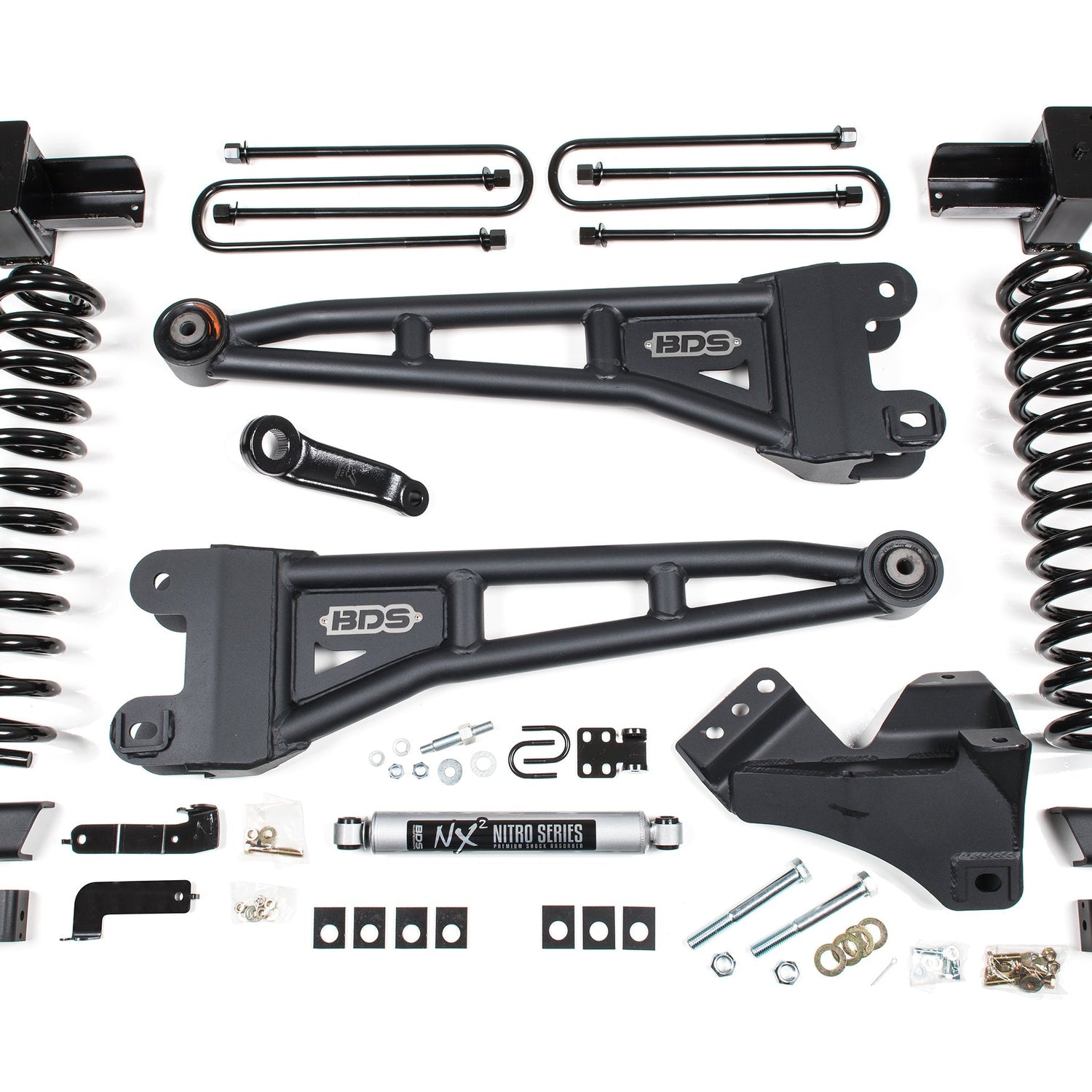 4-Inch Lift Kit w/ Radius Arm for 2017-2019 Ford F-250/F-350 Super Duty 4WD Gas - Leaf Springs