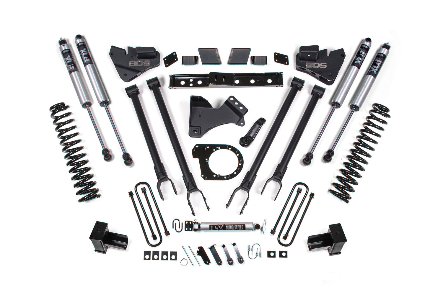 6-Inch Lift Kit - 4-Link Conversion for 2017-2019 Ford F-250/F-350 Super Duty 4WD Diesel - Leaf Springs