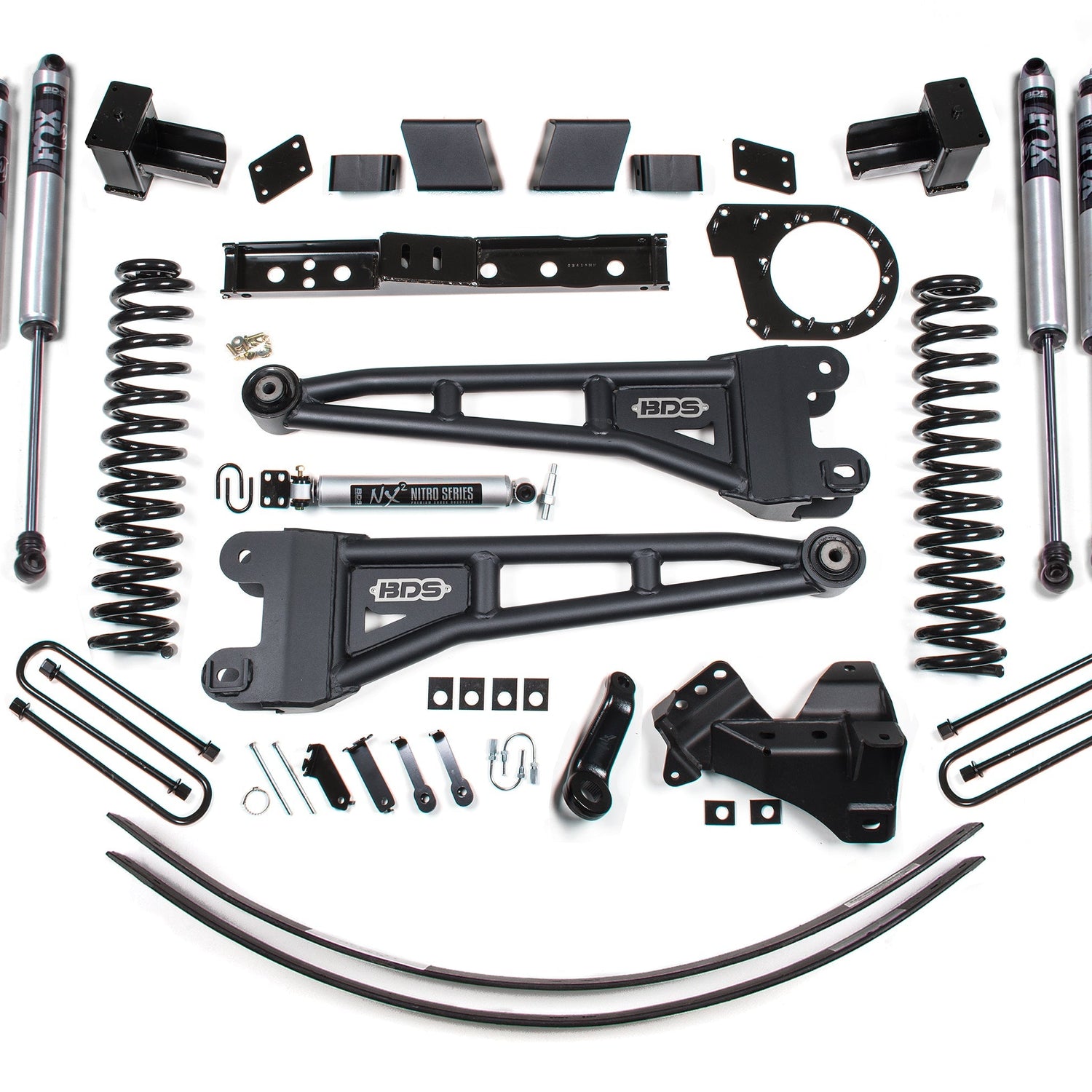 6-Inch Lift Kit w/ Radius Arm for 2017-2019 Ford F-250/F-350 Super Duty 4WD Diesel - 5 Inch Block with 3 Leaf Main