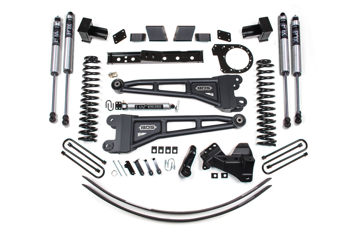 6-Inch Lift Kit w/ Radius Arm for 2017-2019 Ford F-250/F-350 Super Duty 4WD Diesel - 5 Inch Block with 3 Leaf Main