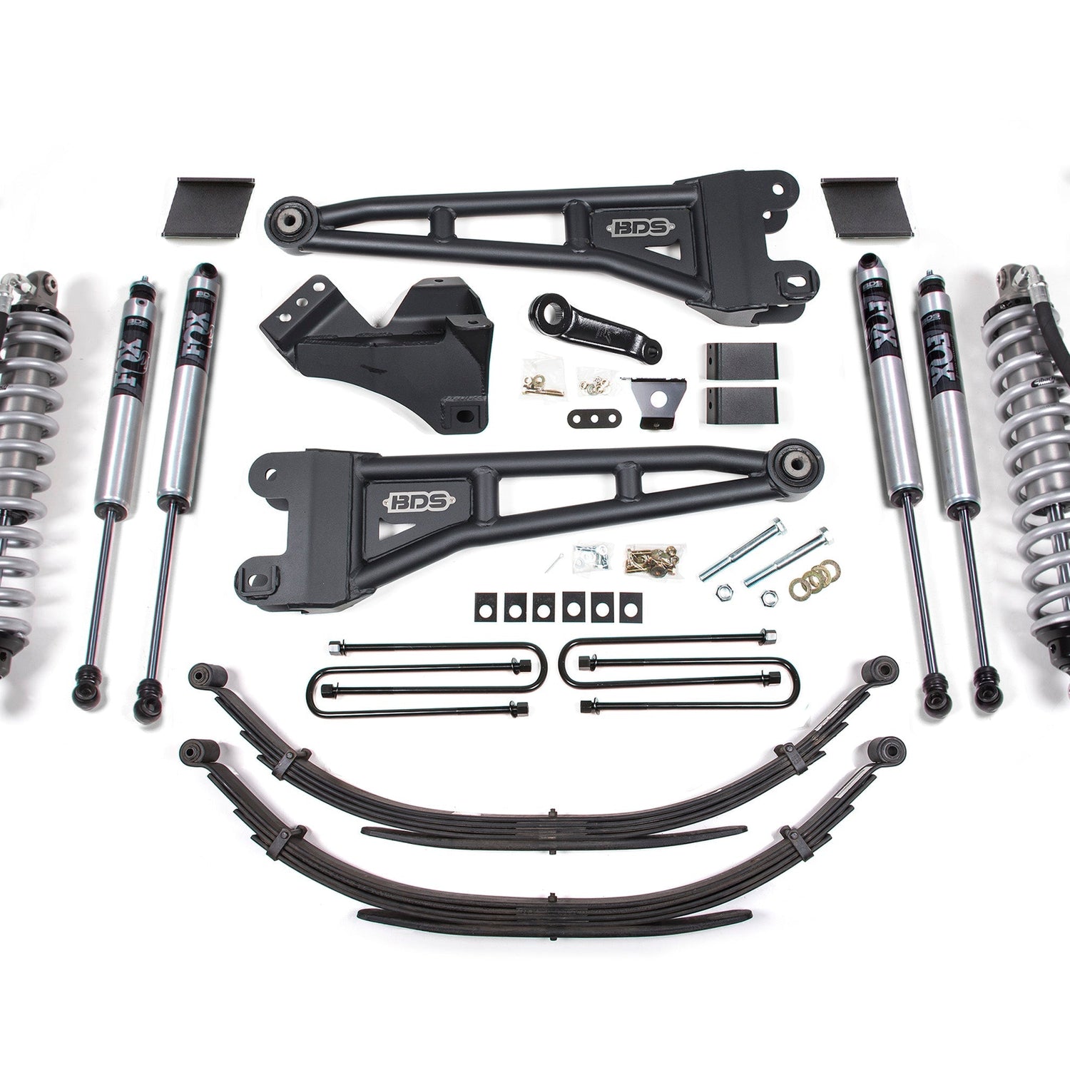 6-Inch Lift Kit w/ Radius Arm - FOX 2.5 Performance Elite Coil-Over Conversion for 2011-2016 Ford F-250/F-350 Super Duty 4WD Diesel - Factory 2 Inch Rear Blocks