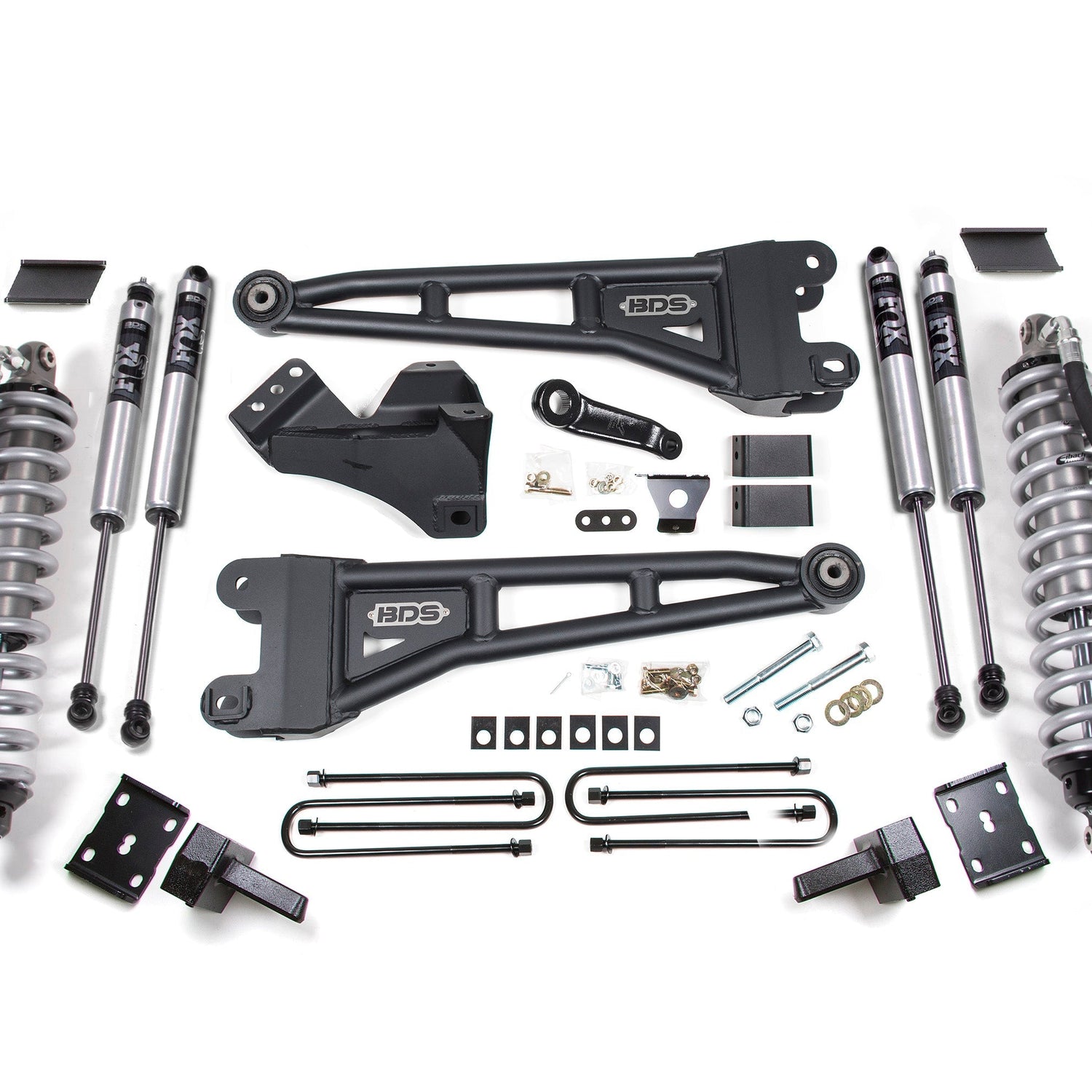 4-Inch Lift Kit w/ Radius Arm - FOX 2.5 Performance Elite Coil-Over Conversion for 2011-2016 Ford F-250/F-350 Super Duty 4WD Diesel - Leaf Springs