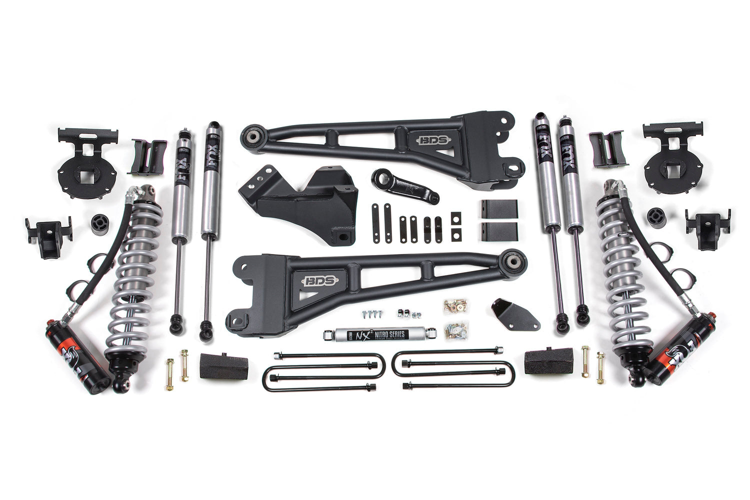 4-Inch Lift Kit w/ Radius Arm - FOX 2.5 Performance Elite Coil-Over Conversion for 2005-2007 Ford F-250/F-350 Super Duty 4WD Diesel - Leaf Springs
