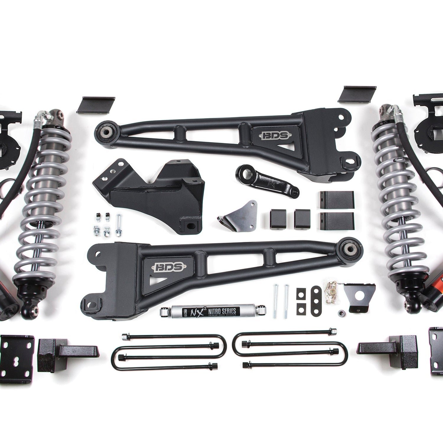 6-Inch Lift Kit w/ Radius Arm - FOX 2.5 Performance Elite Coil-Over Conversion for 2005-2007 Ford F-250/F-350 Super Duty 4WD Diesel - 4 Inch Block Kit Without Overload