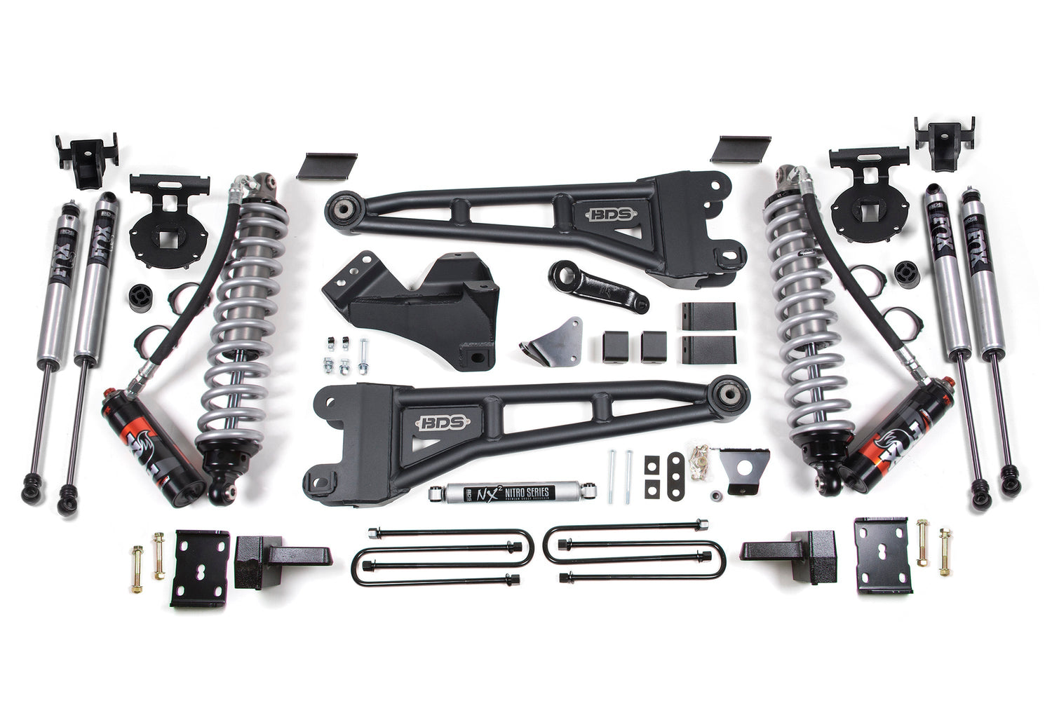 6-Inch Lift Kit w/ Radius Arm - FOX 2.5 Performance Elite Coil-Over Conversion for 2005-2007 Ford F-250/F-350 Super Duty 4WD Diesel - 4 Inch Block Kit + Add-A-Leaf Without Overload