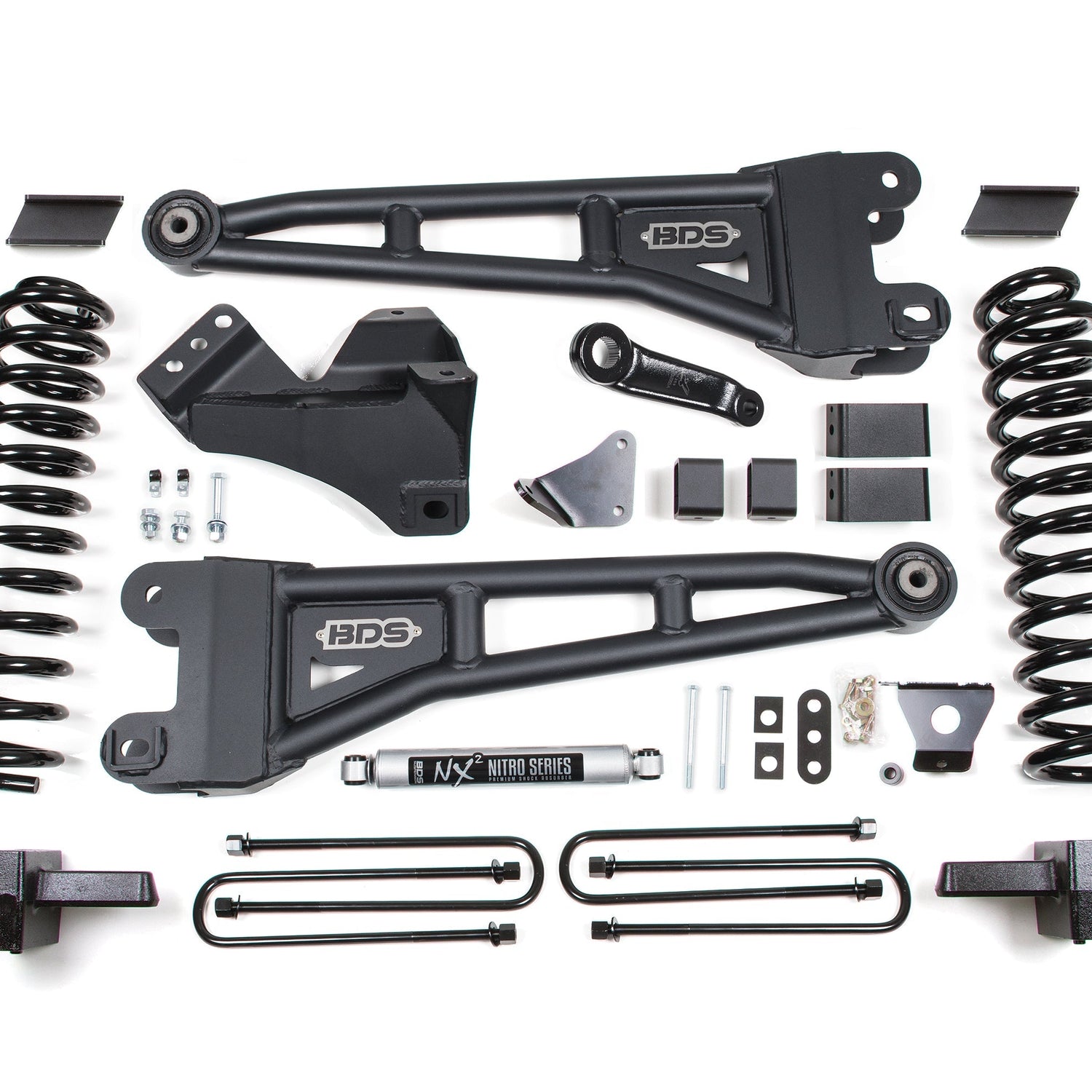 6-Inch Lift Kit w/ Radius Arm for 2008-2010 Ford F-250/F-350 Super Duty 4WD Gas - Block Kit Without Factory Overload
