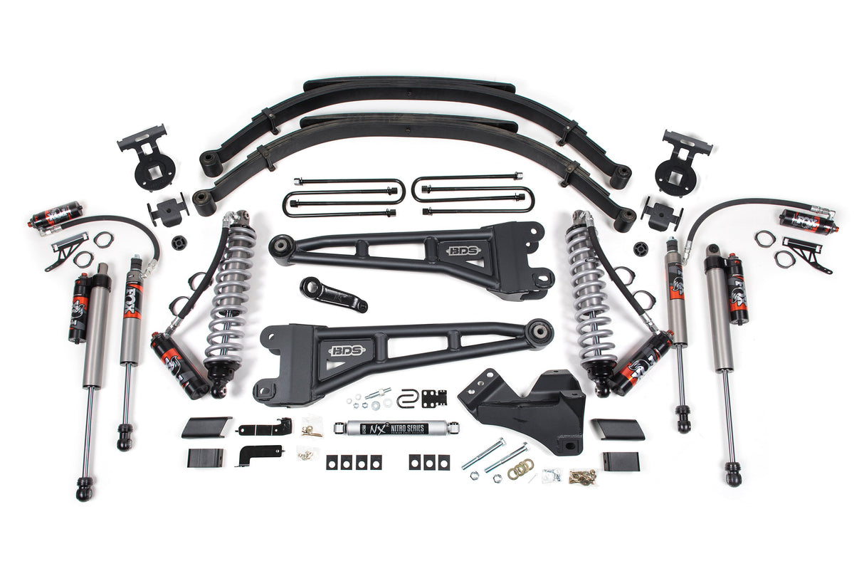 6 Inch Lift Kit w/ 4-Link | FOX 2.5 Performance Elite Coil-Over Conversion | Ford F250/F350 Super Duty (17-19) 4WD | Diesel