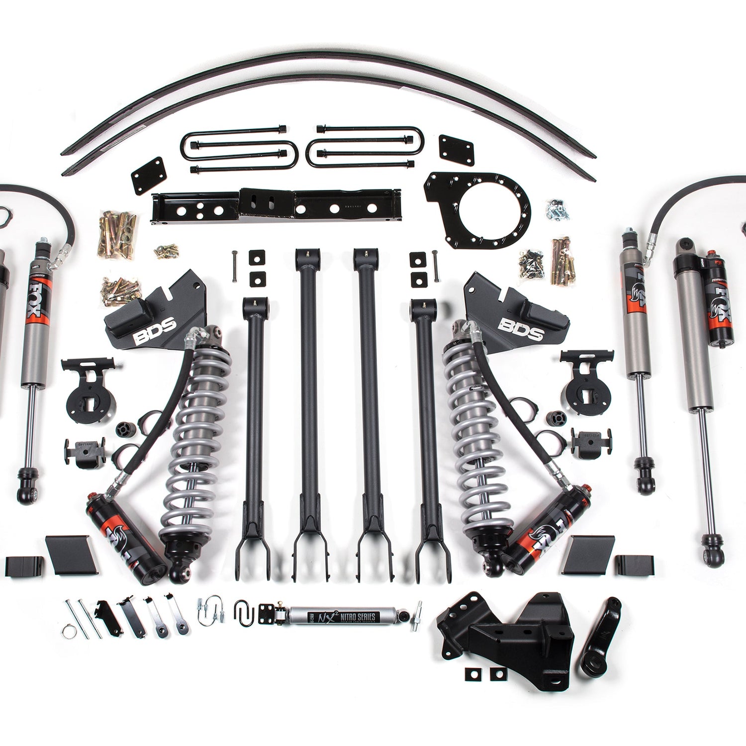 6 Inch Lift Kit w/ 4-Link | FOX 2.5 Performance Elite Coil-Over Conversion | Ford F250/F350 Super Duty (17-19) 4WD | Diesel