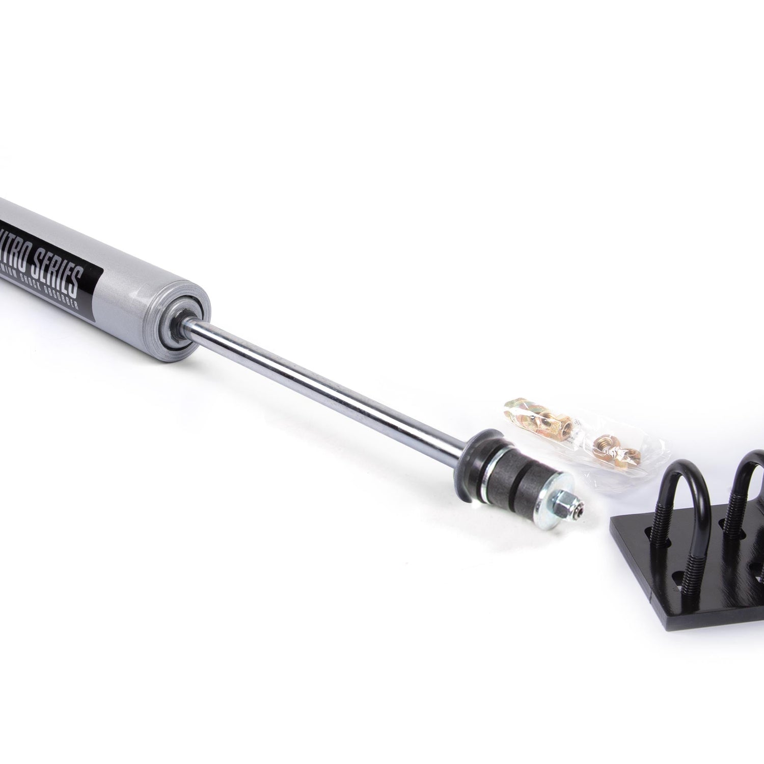 Single Steering Stabilizer Kit w/ NX2 Shock | Ford F150/Bronco (80-96) 4WD | With Quad Shocks