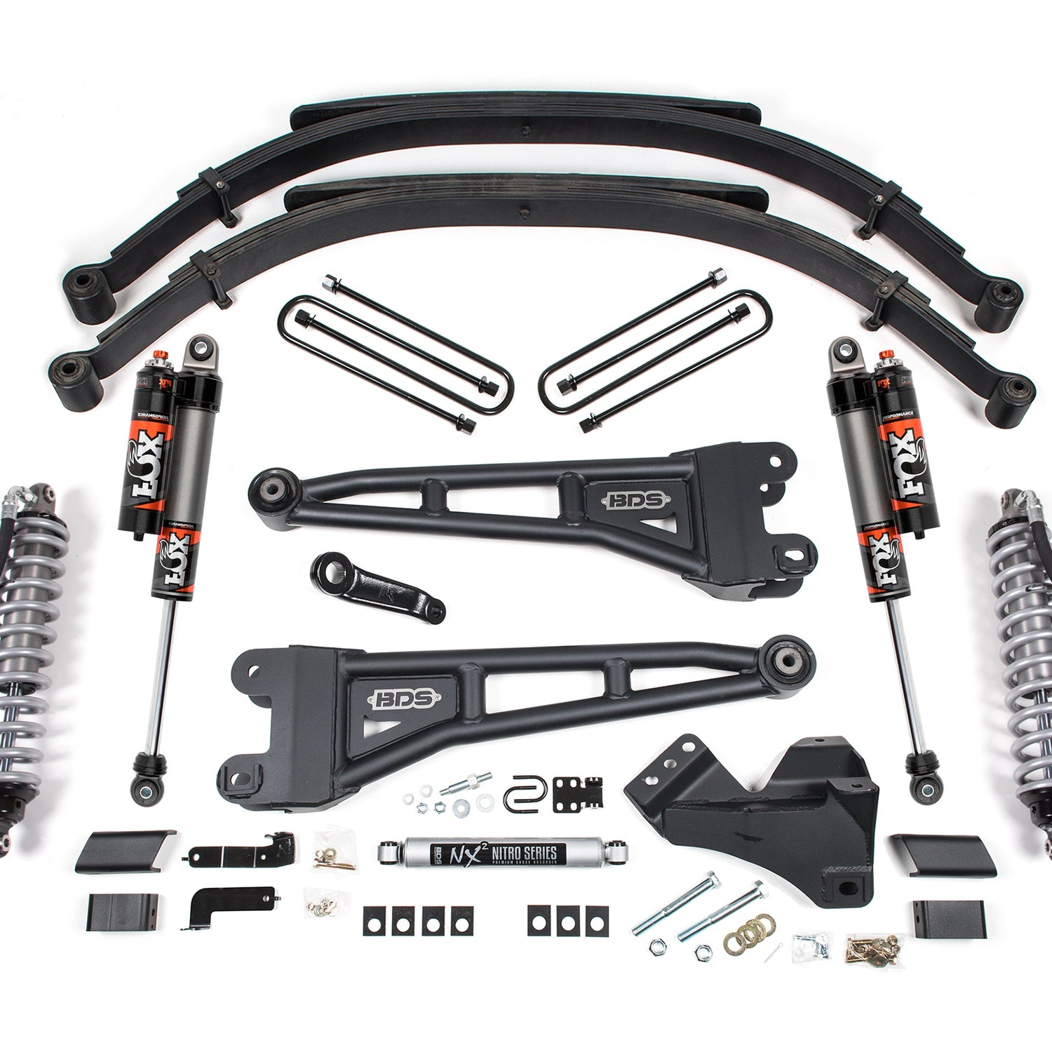 5 Inch Lift Kit W/ Radius Arm - FOX 2.5 Coil-Over Conversion - Performance Elite for 2023-2024 Ford F250/F350 Super Duty (23-24) 4WD Diesel