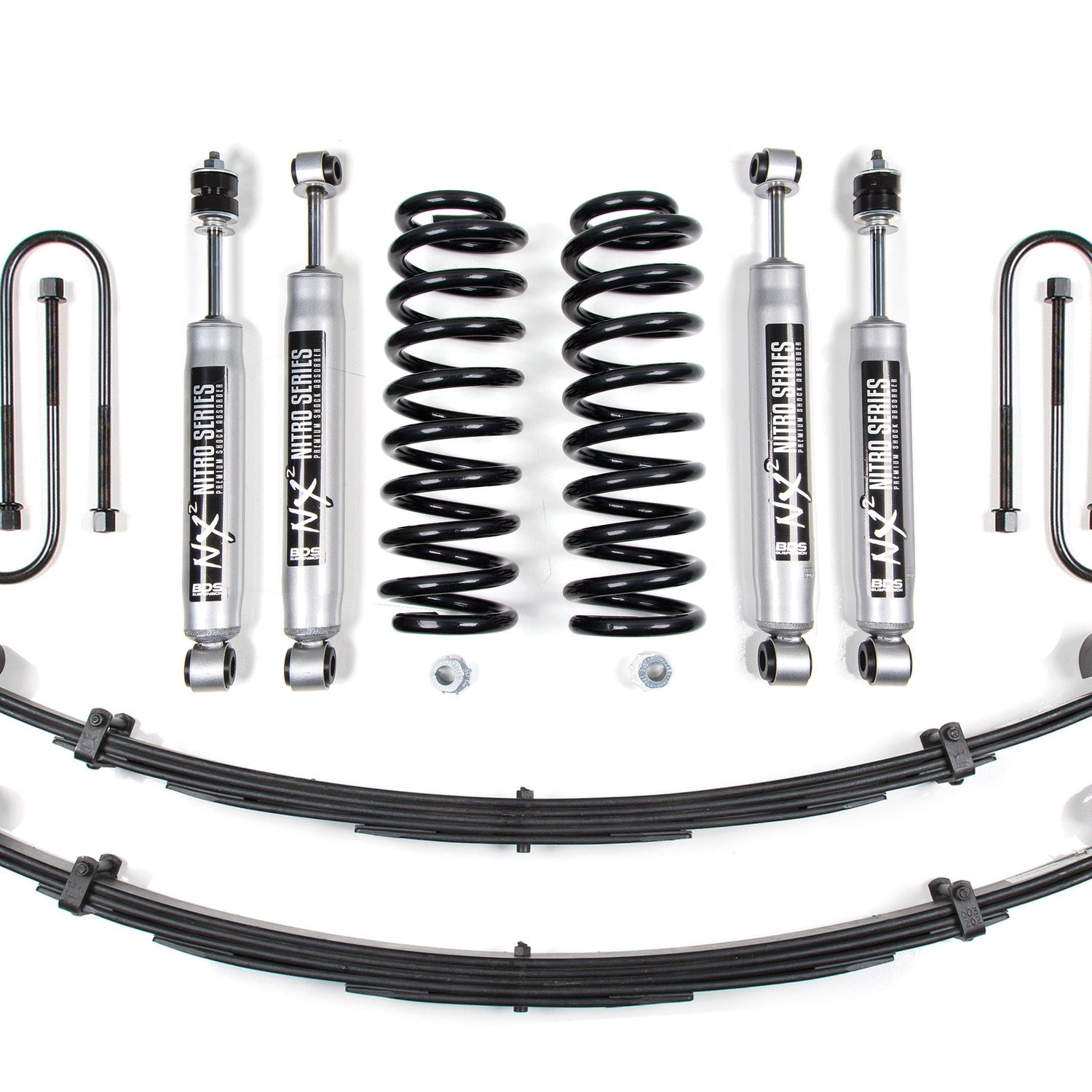 2-Inch Leveling Kit for 1980-1996 Ford F-150/Bronco 4WD - Leaf Springs