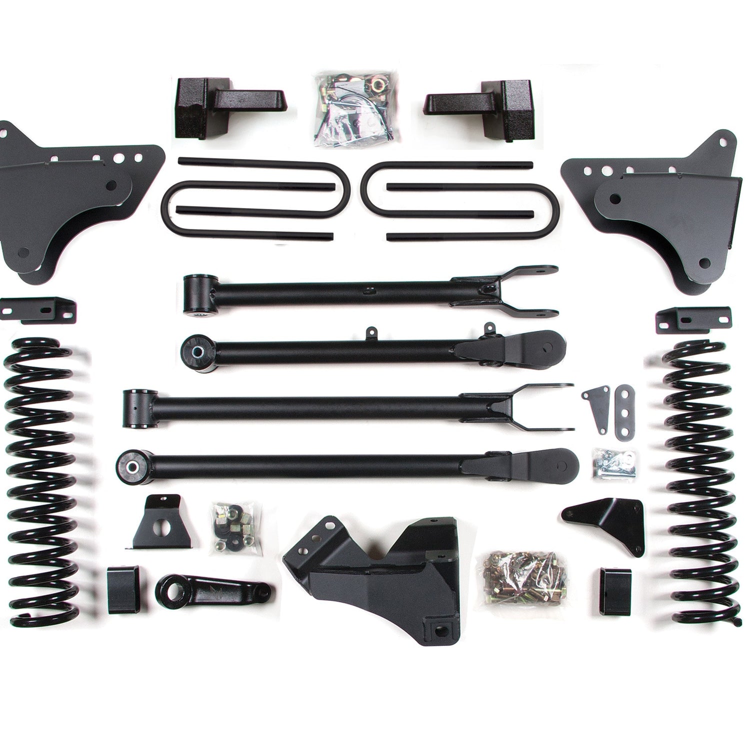 4-Inch Lift Kit w/ 4-Link for 2008-2010 Ford F-250/F-350 Super Duty 4WD Diesel - Leaf Springs