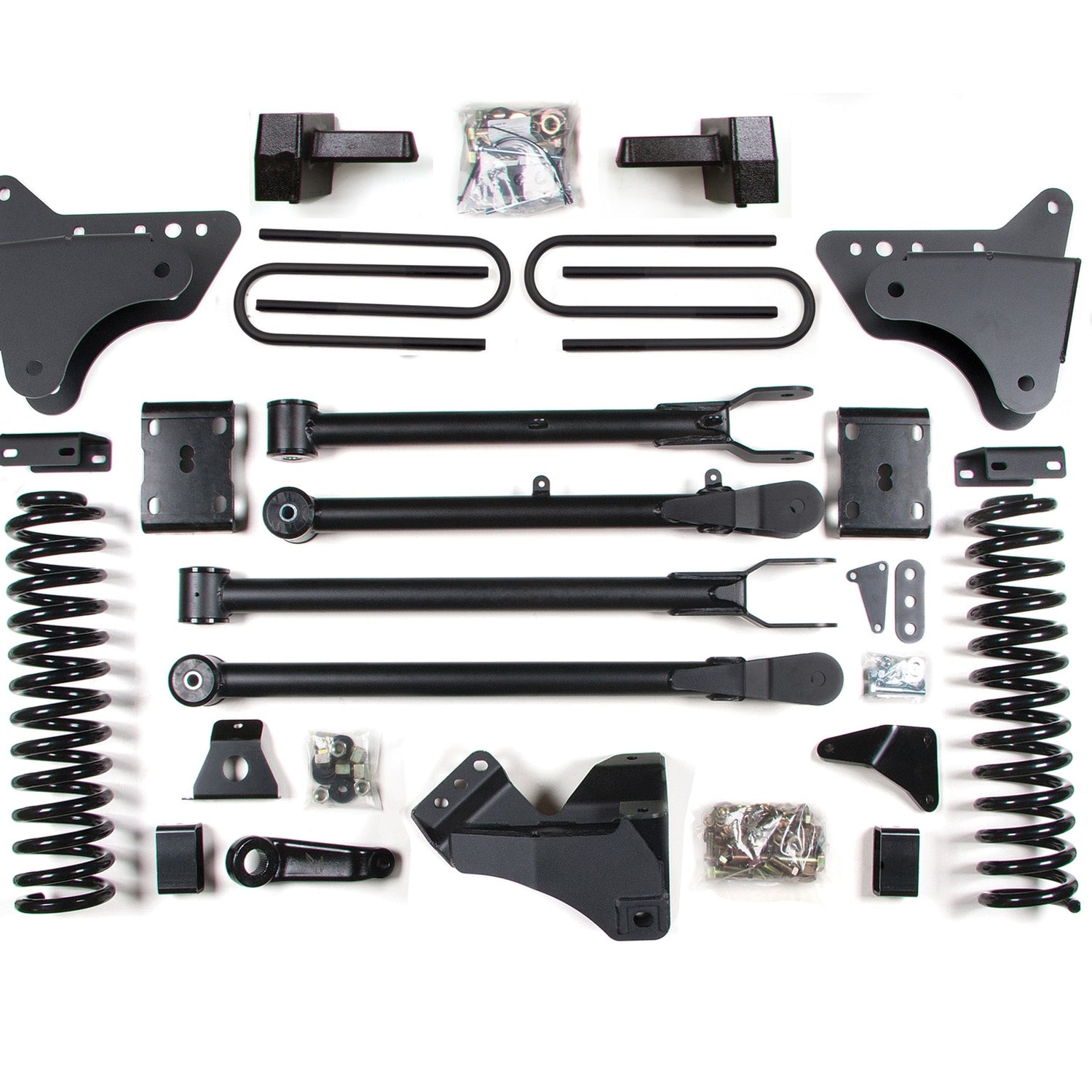 4-Inch Lift Kit w/ 4-Link for 2011-2016 Ford F-250/F-350 Super Duty 4WD Gas - Block Kit