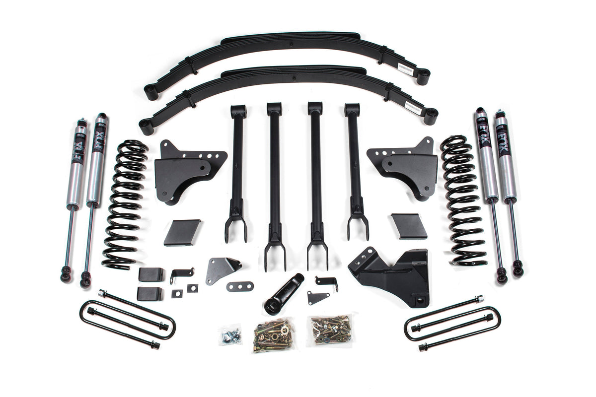 6-Inch Lift Kit w/ 4-Link for 2011-2016 Ford F-250/F-350 Super Duty 4WD Diesel - Factory 2 Inch Rear Blocks