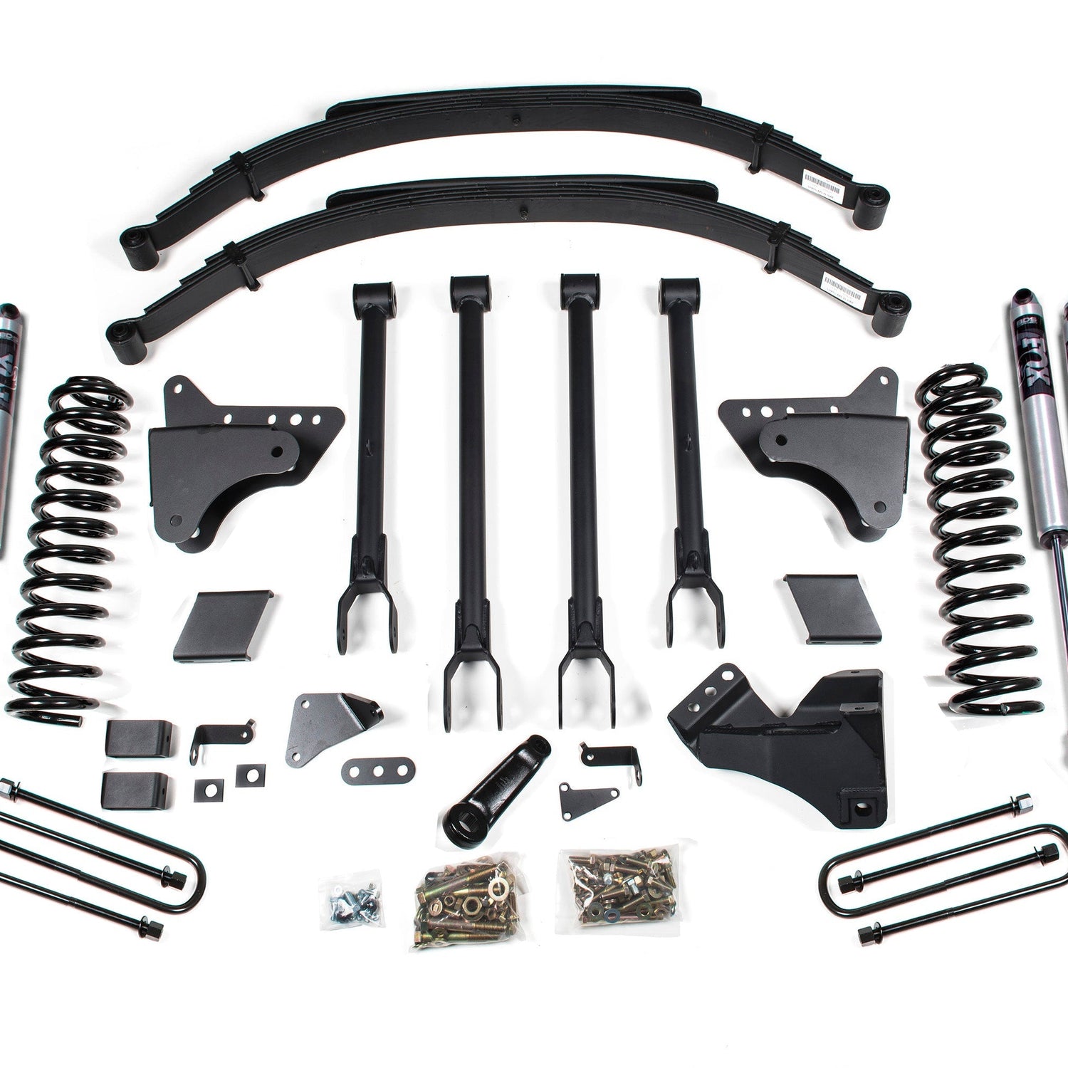 6-Inch Lift Kit w/ 4-Link for 2011-2016 Ford F-250/F-350 Super Duty 4WD Diesel - Factory 2 Inch Rear Blocks