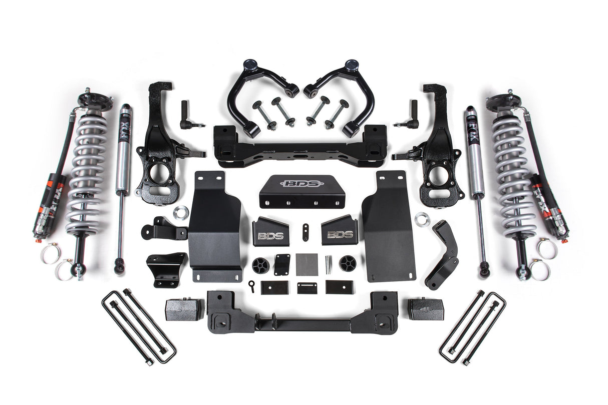 4-Inch Lift Kit - FOX 2.5 Performance Elite Coil-Over for 2019-2024 Chevy Silverado + GMC Sierra 1500 4WD Diesel - FOX 2.0 Performance Series