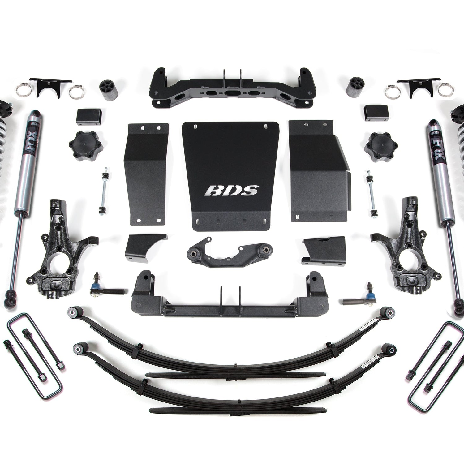 4-Inch Lift Kit - FOX 2.5 Coil-Over for 2014-2018 Chevy Silverado + GMC Sierra 1500 4WD - Aluminum/Stamped Steel