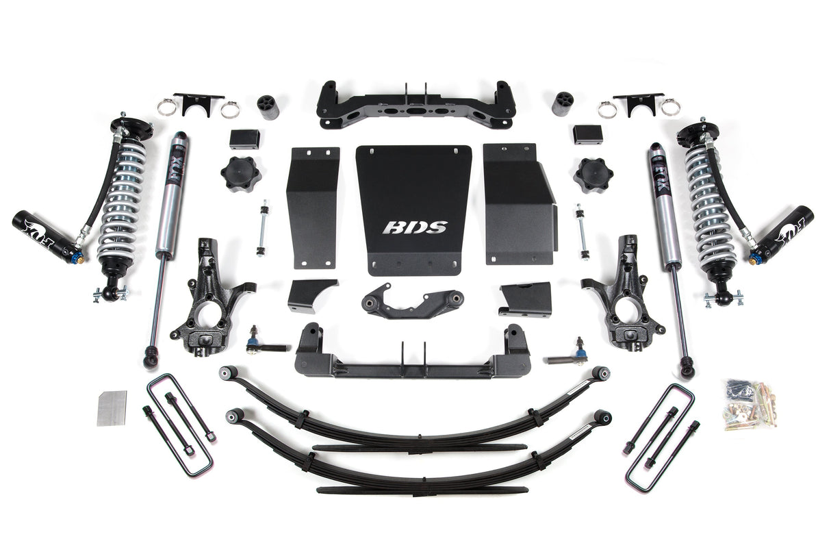 4-Inch Lift Kit - FOX 2.5 Coil-Over for 2014-2018 Chevy Silverado + GMC Sierra 1500 4WD - Aluminum/Stamped Steel