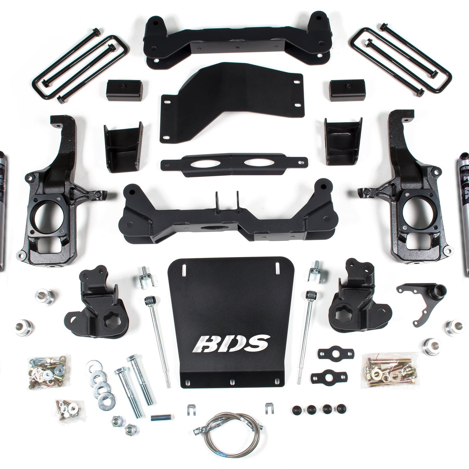4.5-Inch lift Kit for 2011-2019 Chevy Silverado + GMC Sierra 2500HD/3500HD - 2 Inch Block Kit With Overload