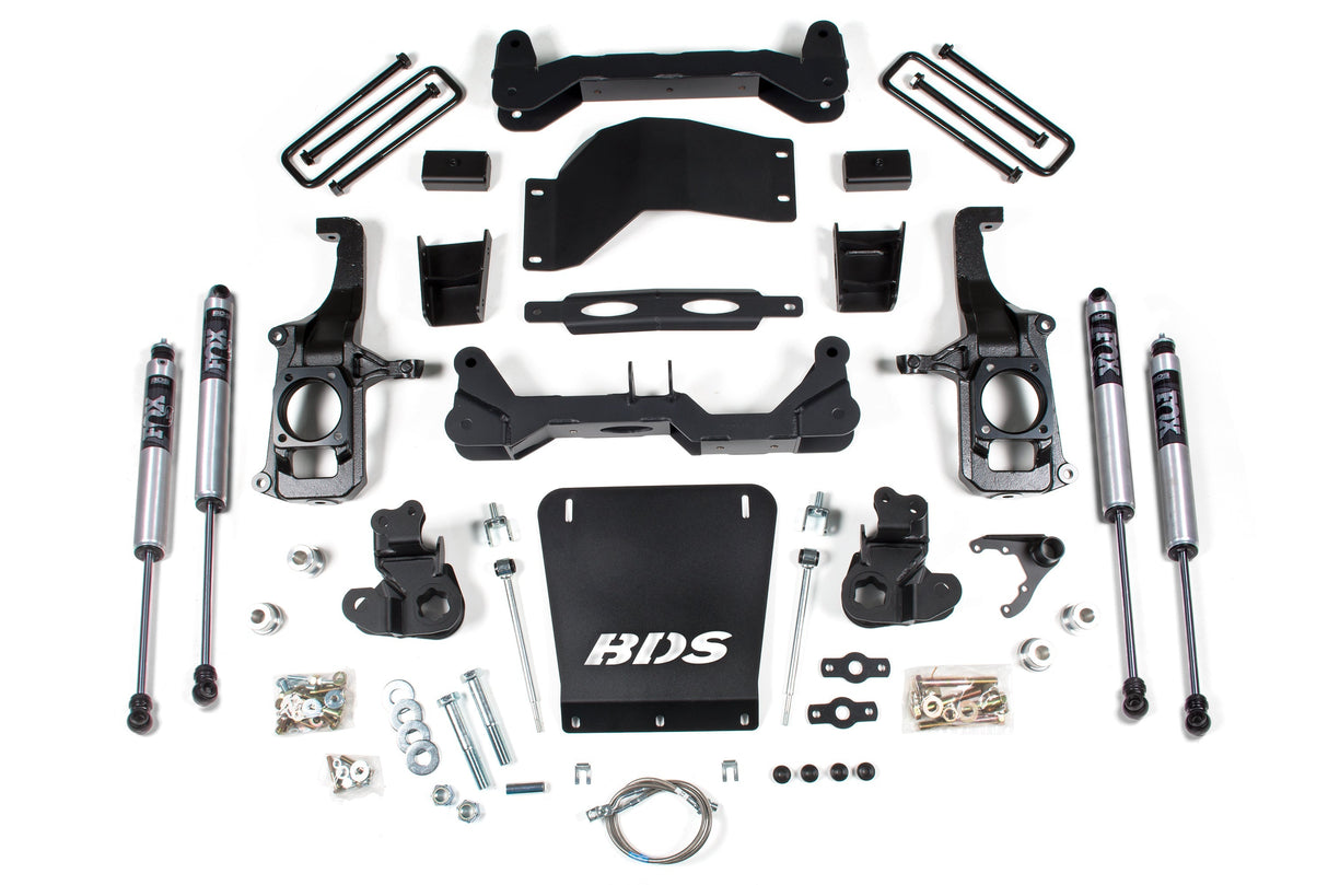 4.5-Inch lift Kit for 2011-2019 Chevy Silverado + GMC Sierra 2500HD/3500HD - 2 Inch Block Kit With Overload
