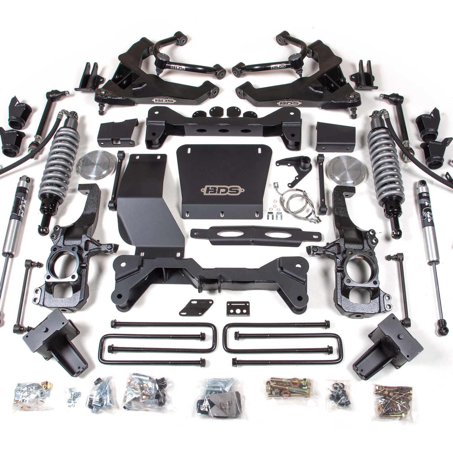 6.5-Inch Lift Kit - FOX 2.5 Coil-Over Conversion for 2020-2024 Chevy Silverado + GMC Sierra 2500HD/3500HD Diesel - Block Kit Without Factory Overload