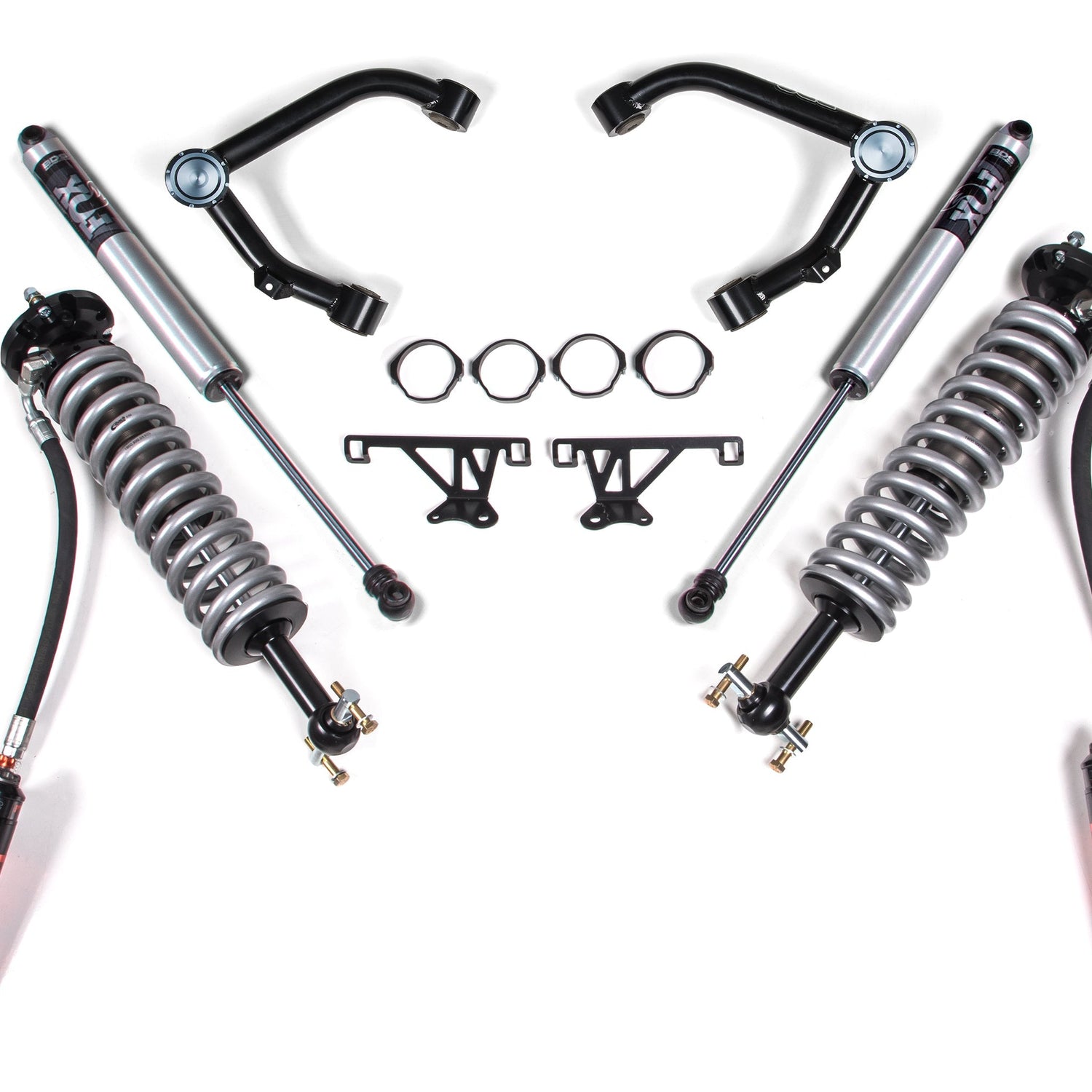 2-Inch Lift Kit - FOX 2.5 Coil-Over for 2007-2018 Chevy Silverado + GMC Sierra 1500 4WD - Aluminum/Stamped Steel