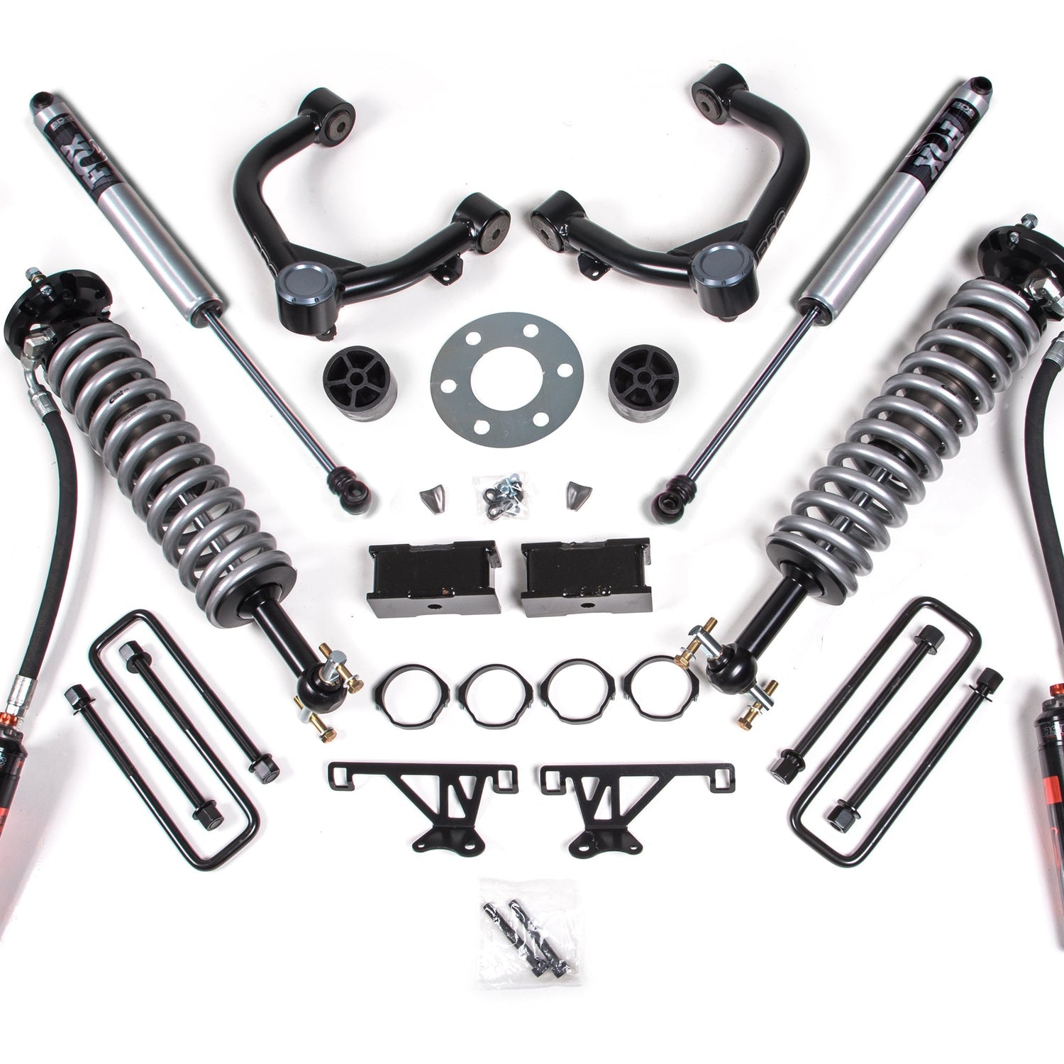 3.5-Inch Lift Kit - FOX Performance Elite Coil-Over for 2019-2024 Chevy Silverado + GMC Sierra 1500 4WD - FOX 2.0 Performance Series