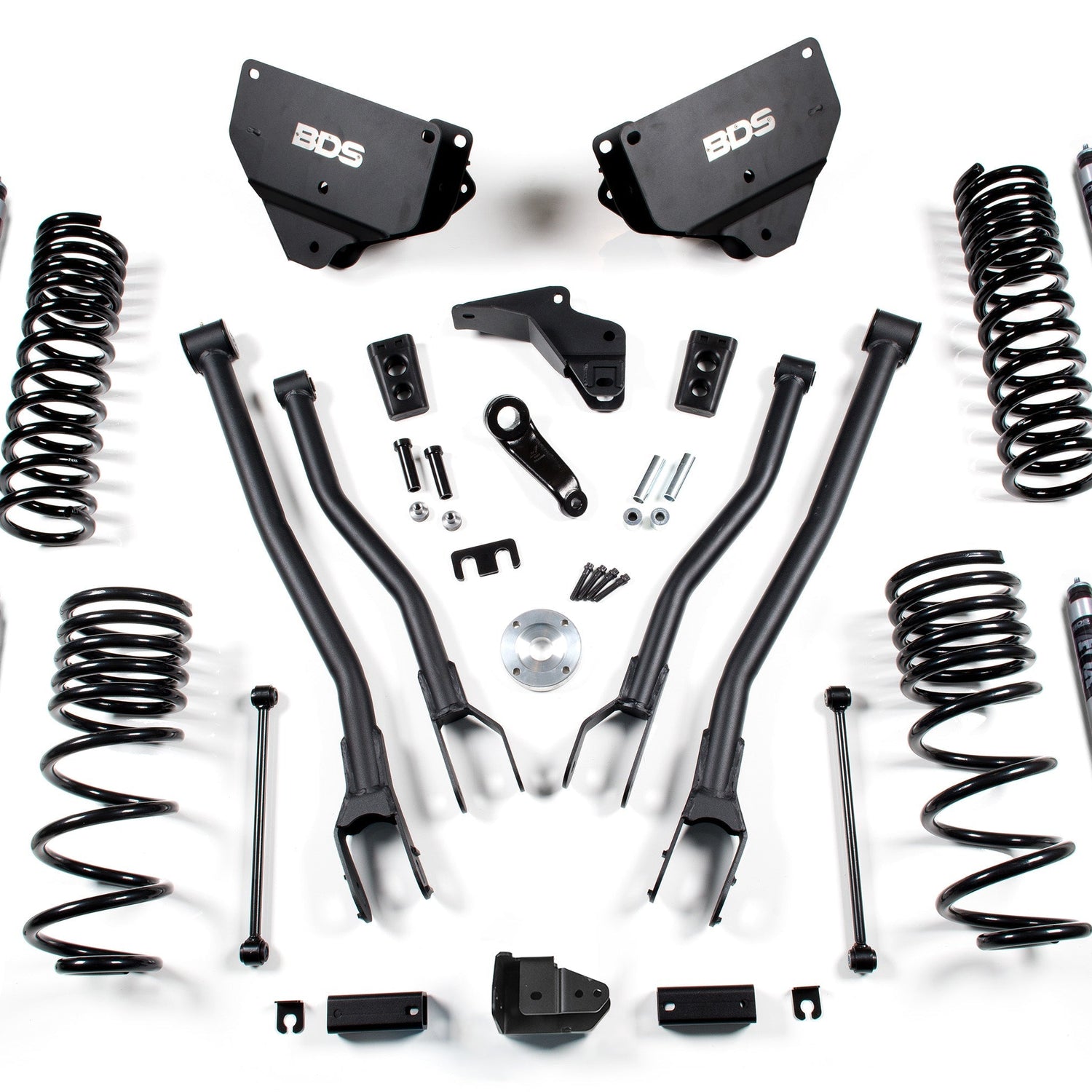 4-Inch Lift Kit w/ 4-Link for 2014-2018 Dodge Ram 2500 4WD Diesel - FOX 2.0 Performance Series